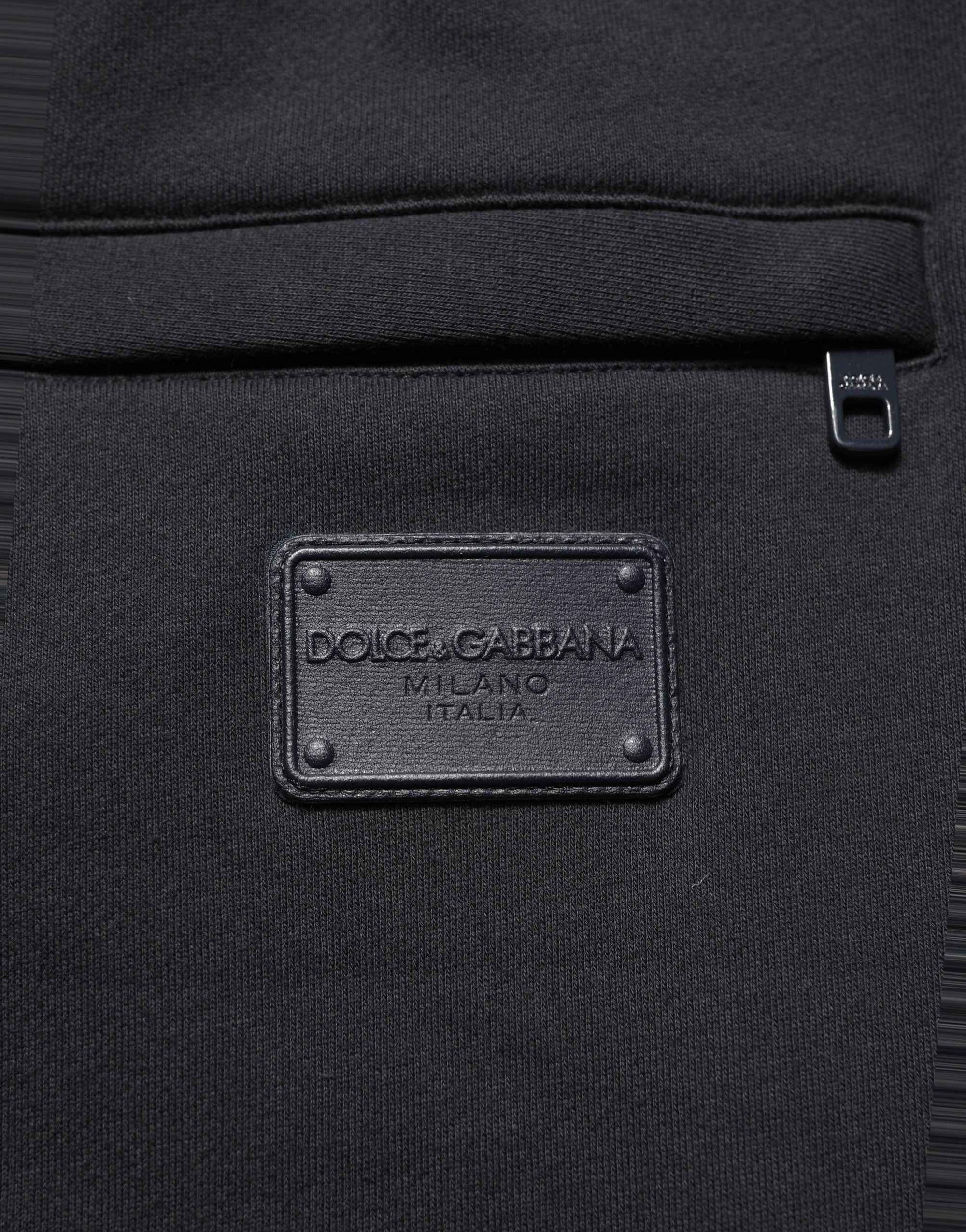 Dolce & Gabbana Black Drawstring Viscose Jogger Men Sweatpants Pants