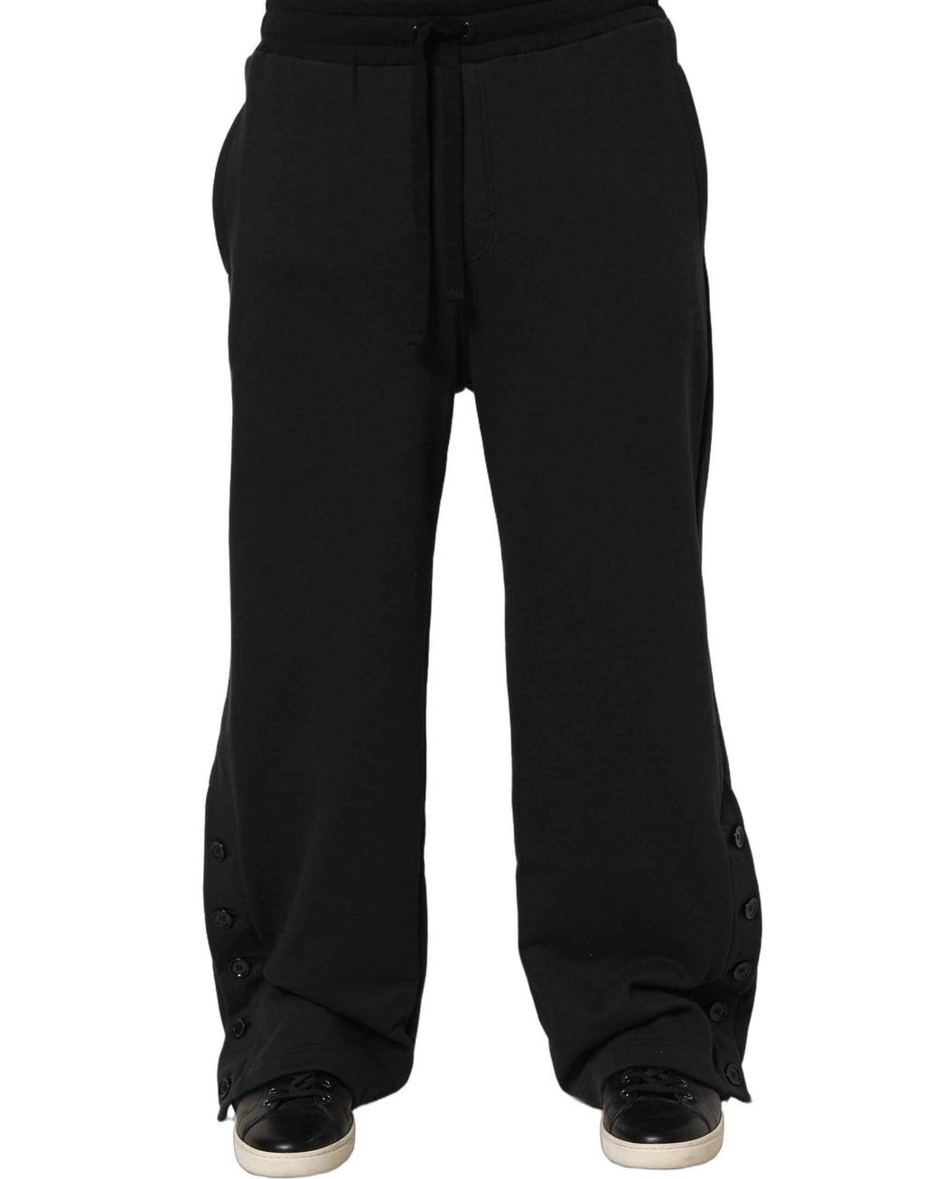Dolce & Gabbana Black Drawstring Viscose Jogger Men Sweatpants Pants