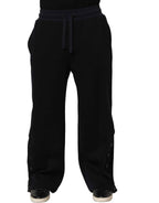 Dolce & Gabbana Black Drawstring Viscose Jogger Men Sweatpants Pants