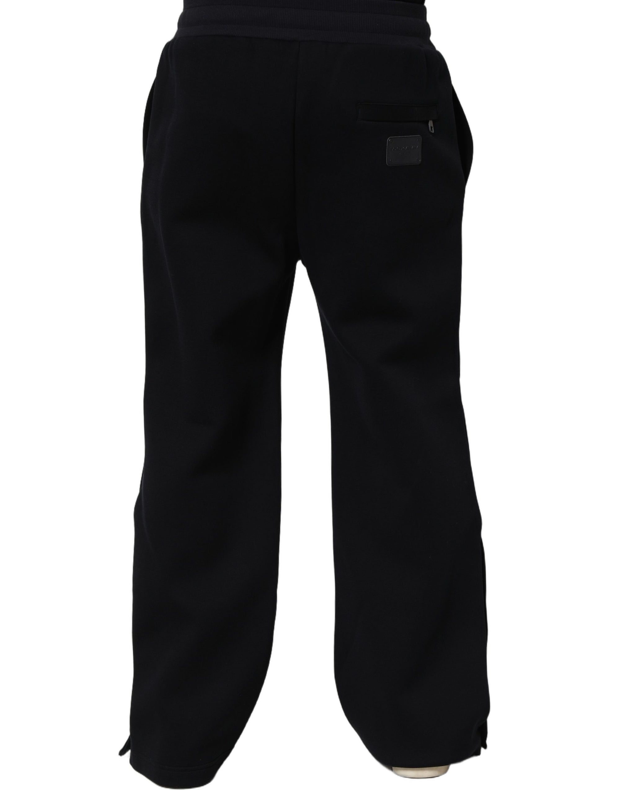 Dolce & Gabbana Black Drawstring Viscose Jogger Men Sweatpants Pants