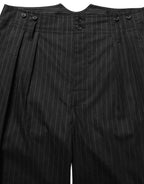 Dolce & Gabbana Black Pinstripe Wool Men Dress Trouser Pants
