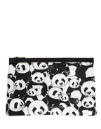 Dolce & Gabbana Black White Panda Print Nylon Clutch Men Pouch Borse Bag