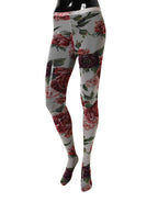 Dolce & Gabbana White Nylon Floral Print Tights Stockings Socks