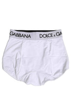 Dolce & Gabbana White Logo Waistband Coulotte Panty Underwear