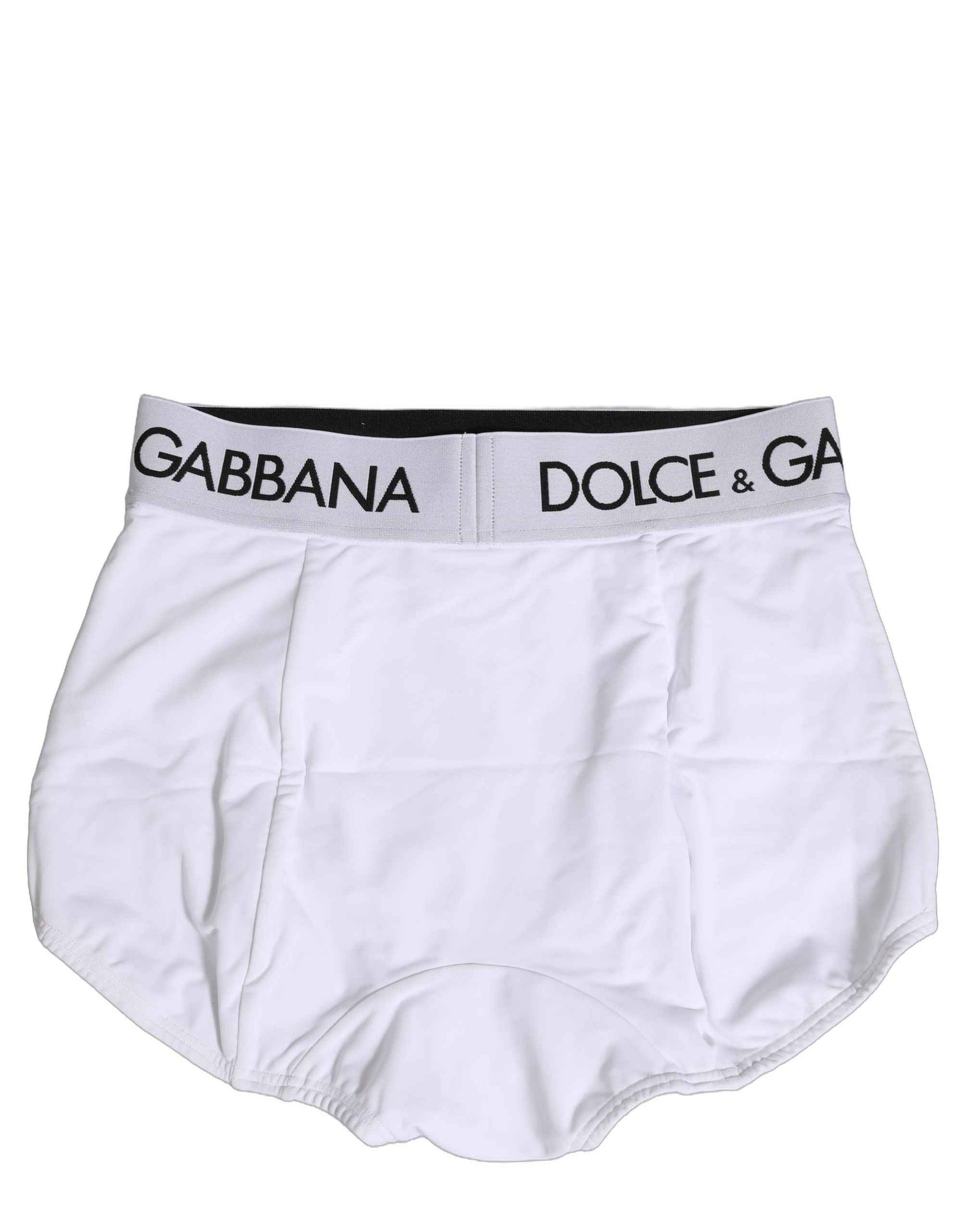 Dolce & Gabbana White Logo Waistband Coulotte Panty Underwear