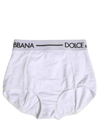 Dolce & Gabbana White Logo Waistband Coulotte Panty Underwear