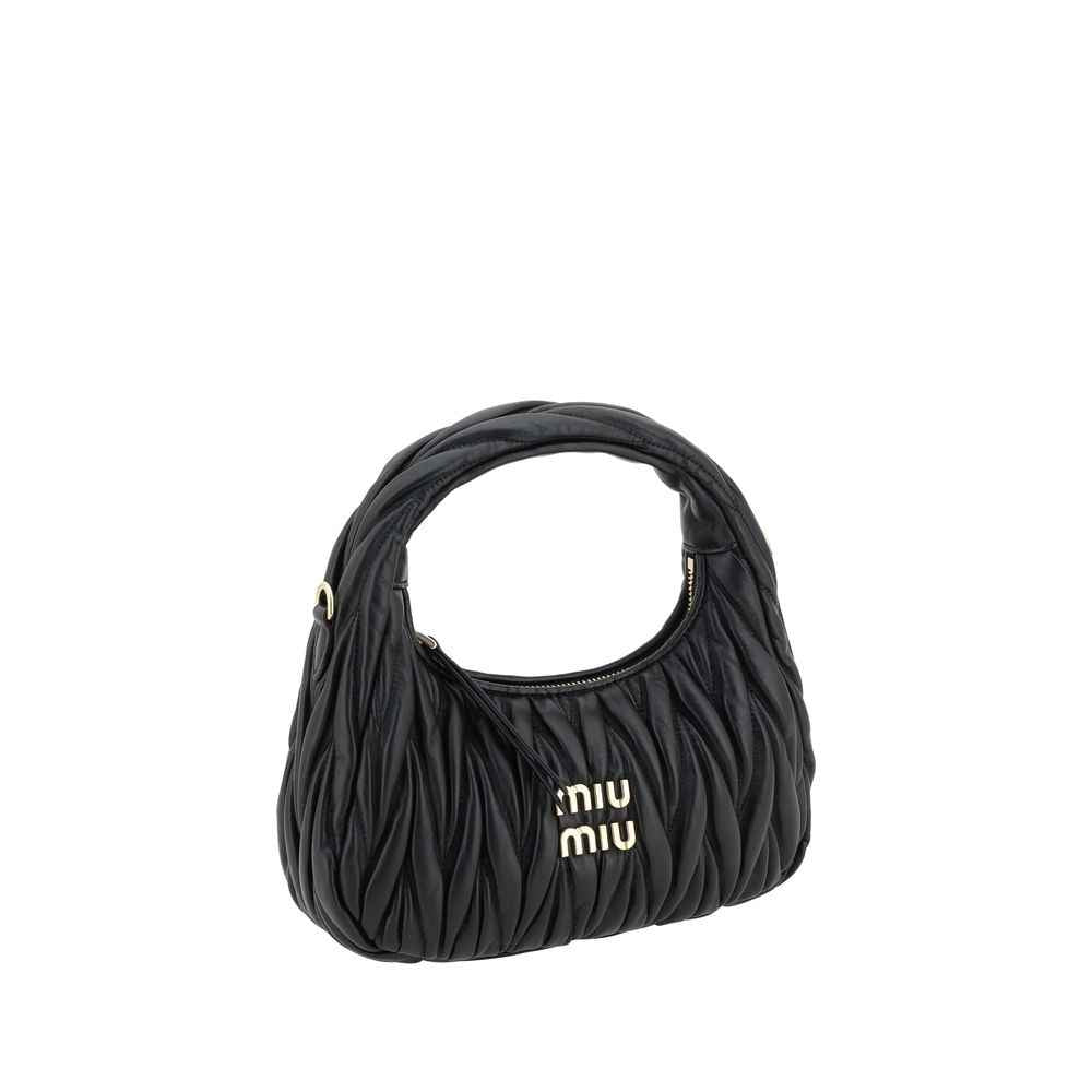 Miu Miu Black Calf Leather Bos Taurus Handbag