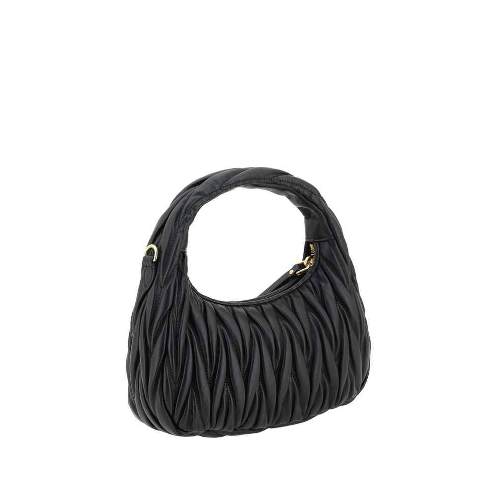 Miu Miu Black Calf Leather Bos Taurus Handbag