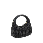 Miu Miu Black Calf Leather Bos Taurus Handbag