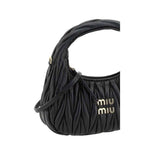 Miu Miu Black Calf Leather Bos Taurus Handbag