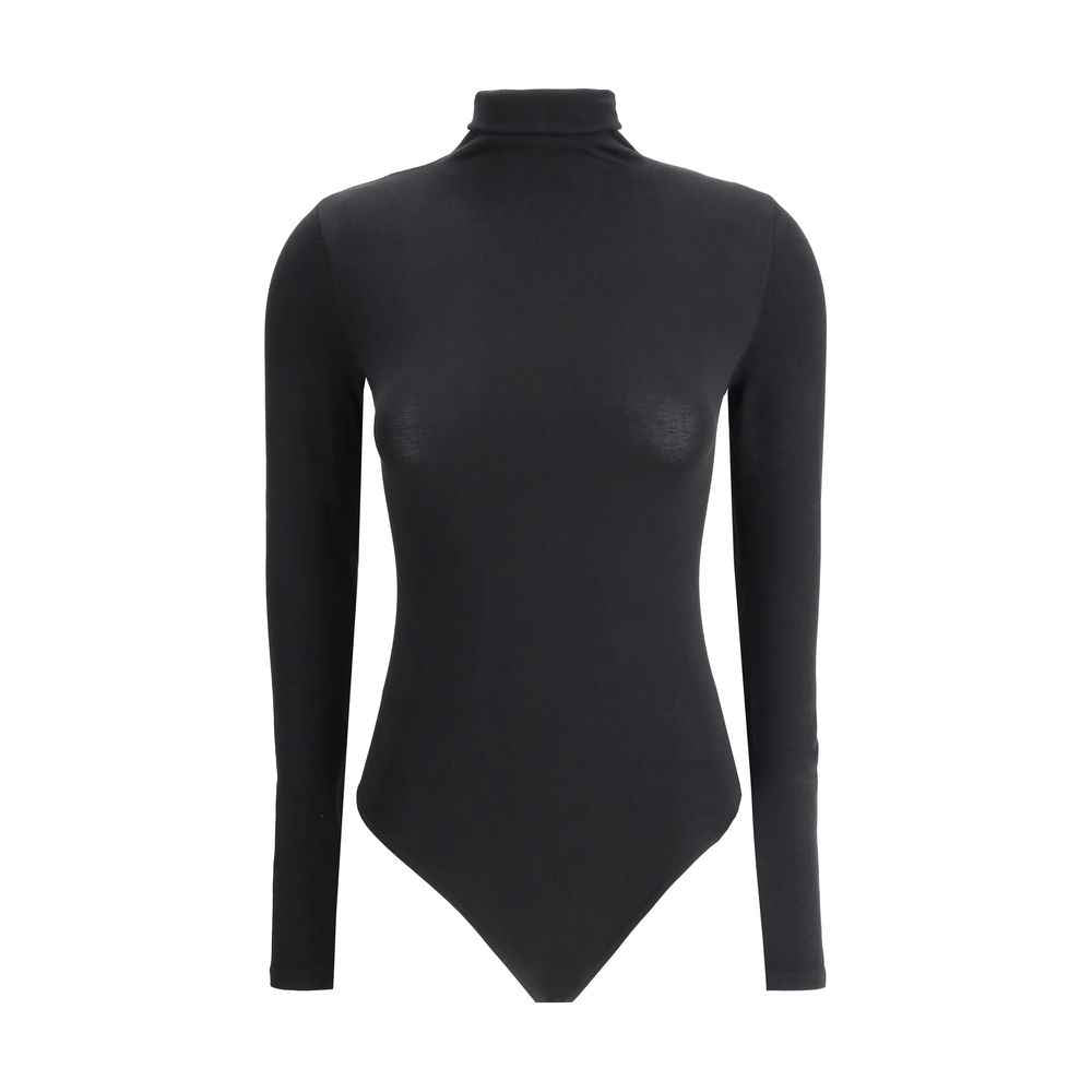 Wolford Black Cotton Bodysuit