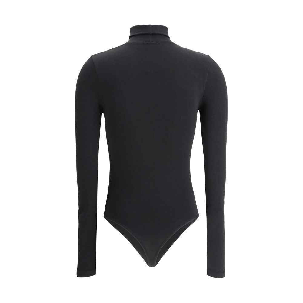 Wolford Black Cotton Bodysuit