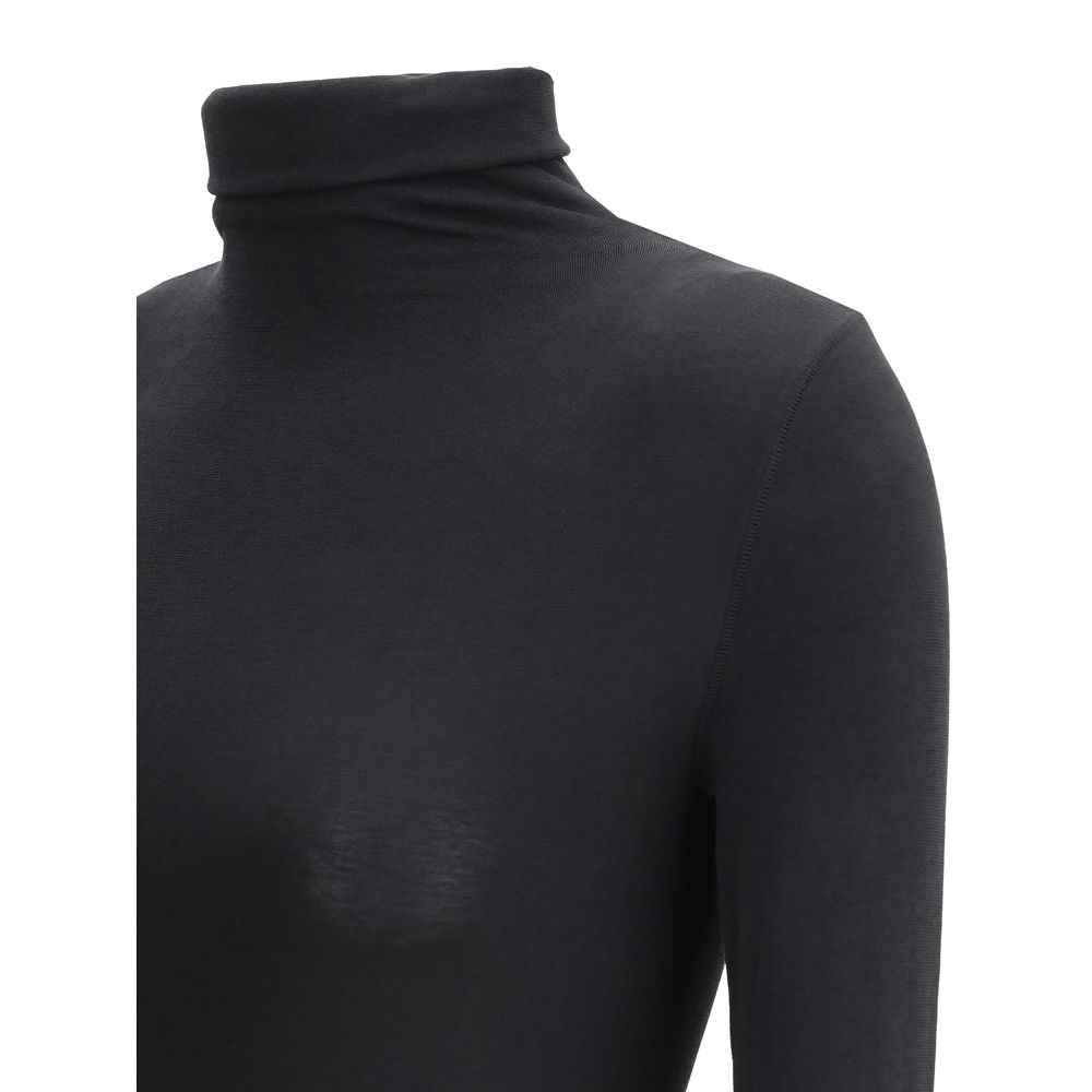 Wolford Black Cotton Bodysuit