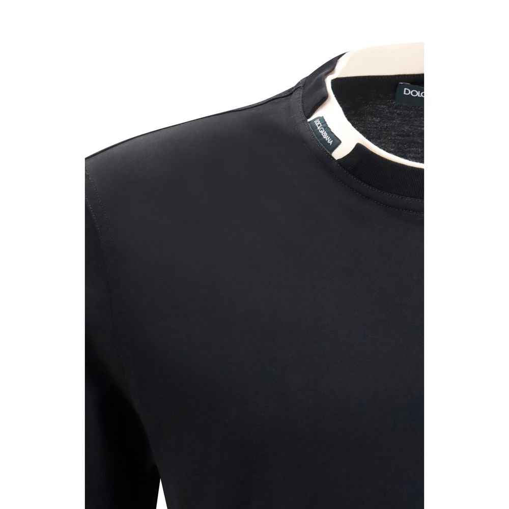 Dolce & Gabbana Black Cotton T-Shirt