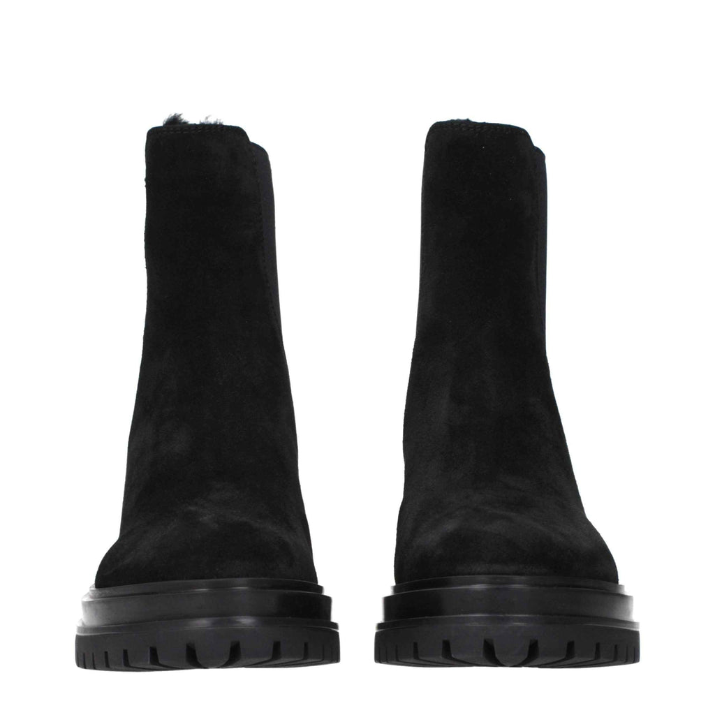 Gianvito Rossi Black Leather Ankle Boots