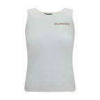 Balenciaga White Cotton Tank Tops