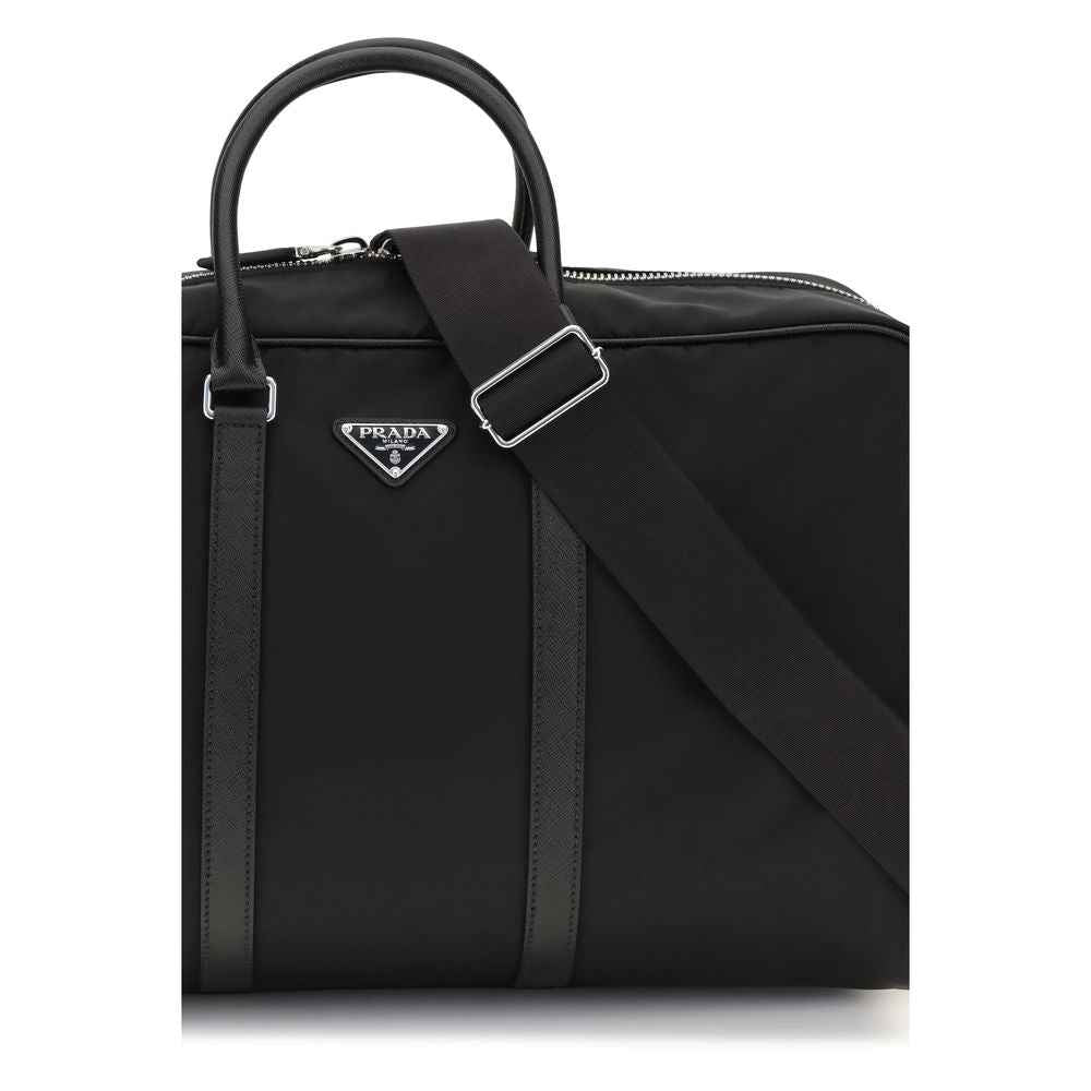 Prada Black Recycled Polyamide Luggage And Travel