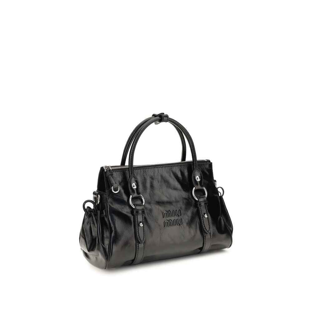 Miu Miu Black Calf Leather Bos Taurus Handbag