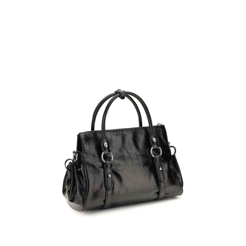 Miu Miu Black Calf Leather Bos Taurus Handbag
