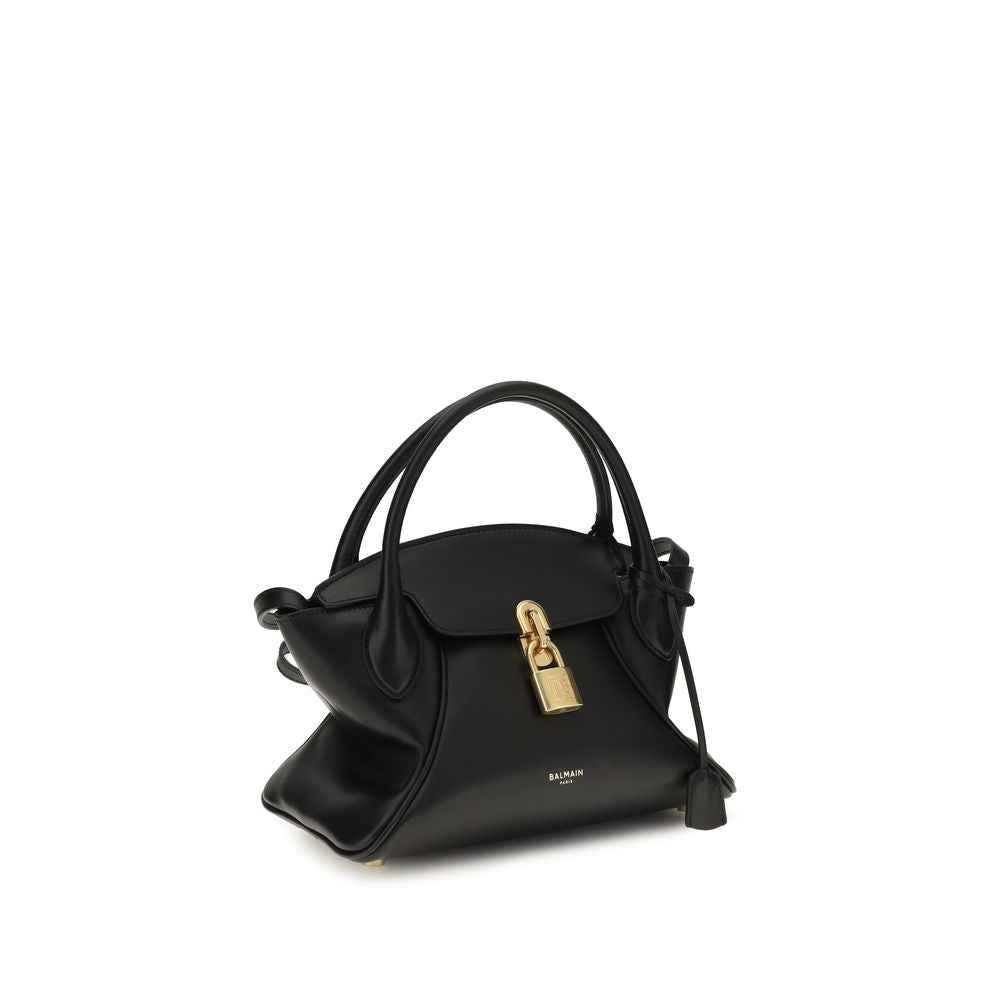 Balmain Black Calf Leather Bos Taurus Shoulder Bag