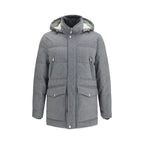 Brunello Cucinelli Gray Cashmere Full-Length Jacket