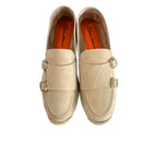 Santoni Beige Leather Women Sandal