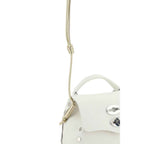 Zanellato White Calf Leather Bos Taurus Shoulder Bag