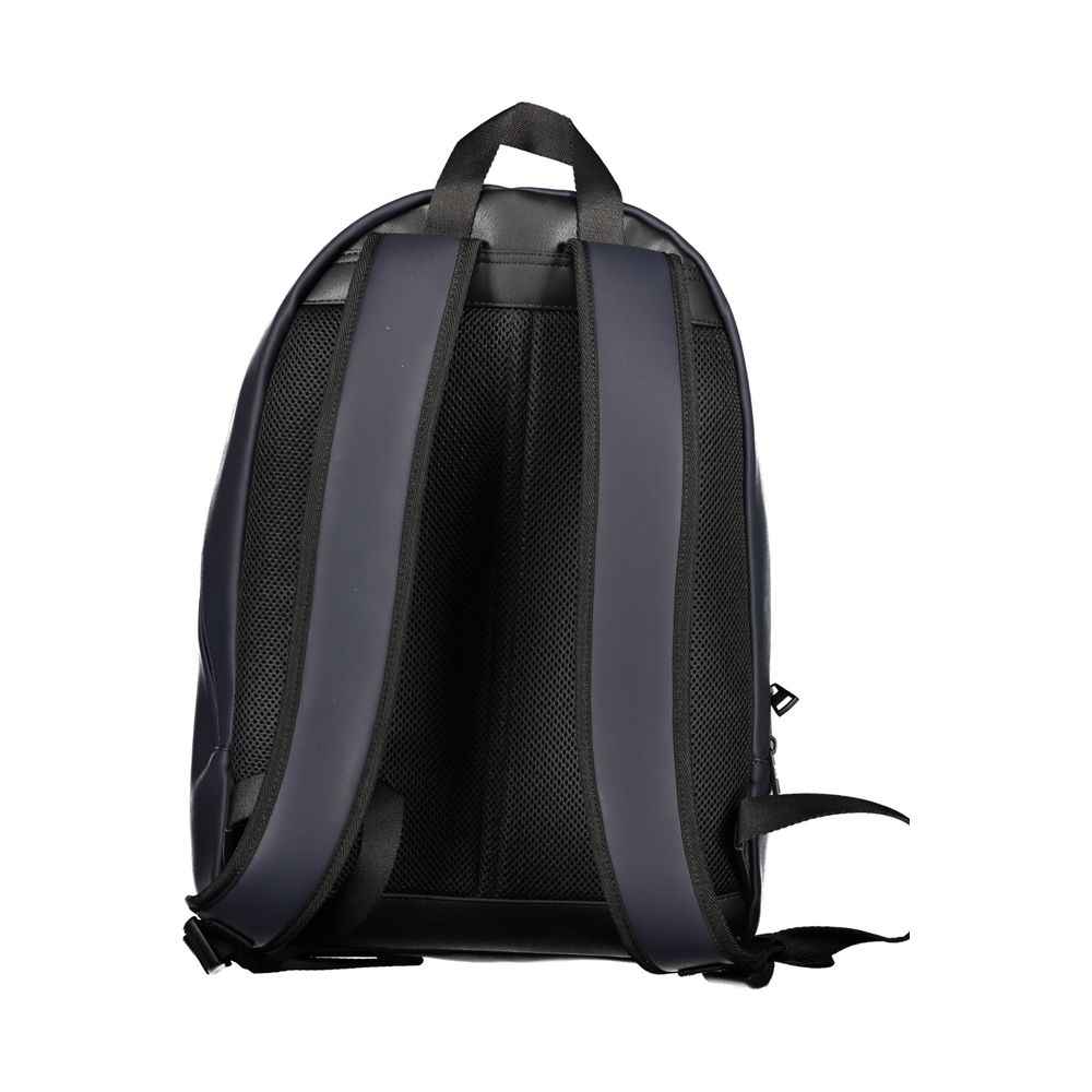 Tommy Hilfiger Blue Polyurethane Men's Backpack with Adjustable Straps