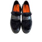 Santoni Blue Leather Men Loafer
