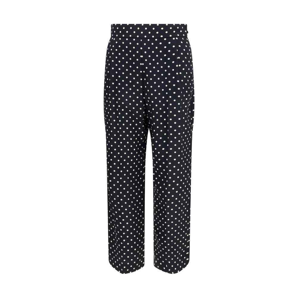Valentino Black Silk Cropped Pants