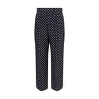 Valentino Black Silk Cropped Pants