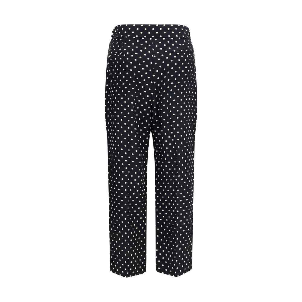 Valentino Black Silk Cropped Pants