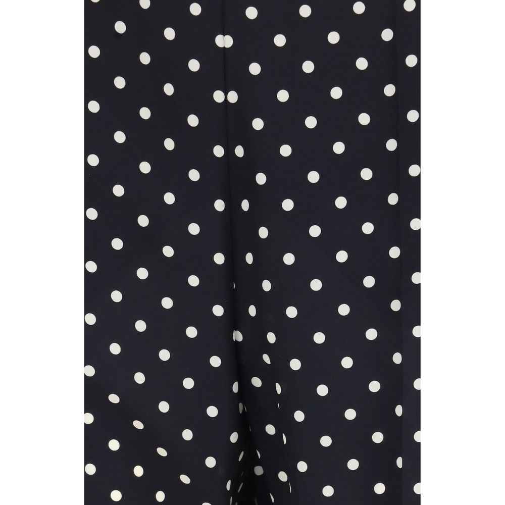 Valentino Black Silk Cropped Pants