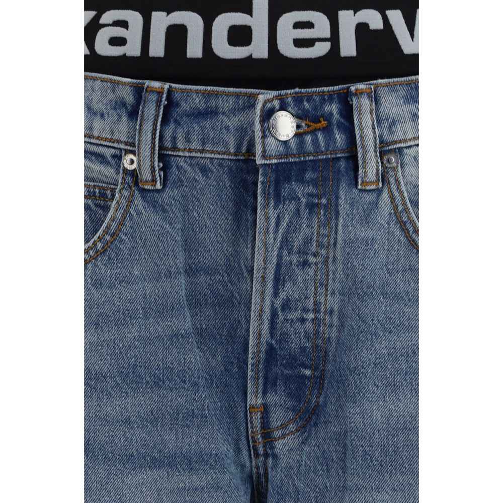 Alexander Wang Blue Cotton Relaxed Fit Jeans