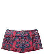 Dolce & Gabbana Multicolor Floral Jacquard MidWaist Mini Skirt