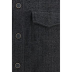 Balmain Black Cotton Full-Length Jacket