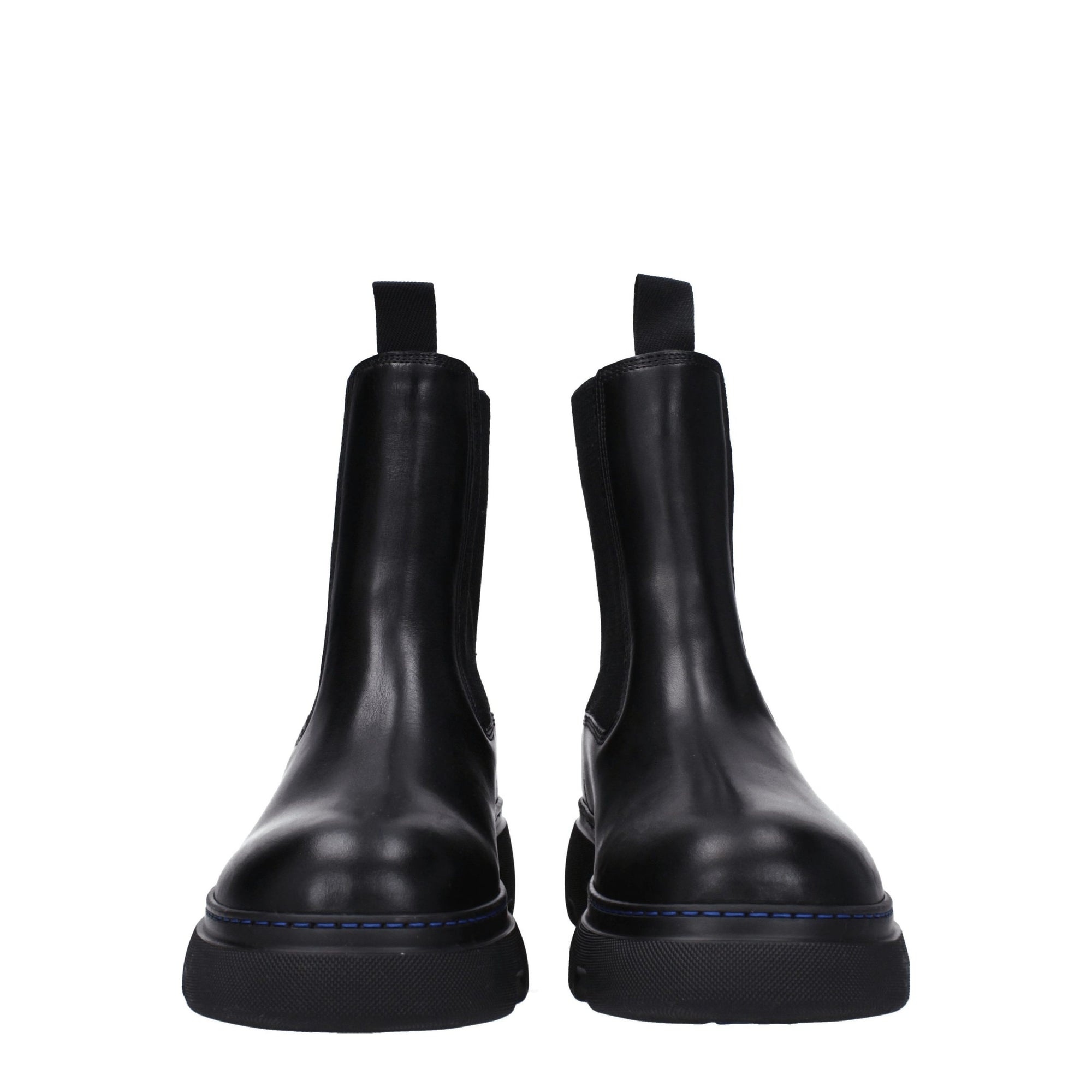 Burberry Black Leather Ankle Boots