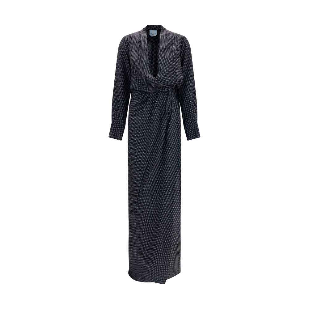 SA SU PHI Black Silk Long Dress