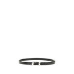 Our Legacy Black Calf Leather Bos Taurus Thin Belt