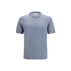 Brunello Cucinelli Blue Linen T-Shirt