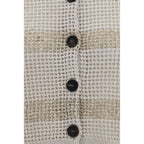 Brunello Cucinelli Beige Linen Cardigan