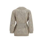 Brunello Cucinelli Beige Linen Cardigan