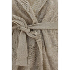 Brunello Cucinelli Beige Linen Cardigan