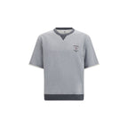 Brunello Cucinelli Gray Cotton Sweatshirt