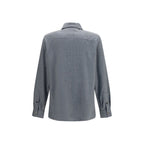 Brunello Cucinelli Gray Wool Oves Aries Shirt