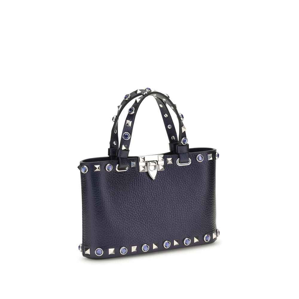 Valentino Garavani Black Calf Leather Bos Taurus Handbag