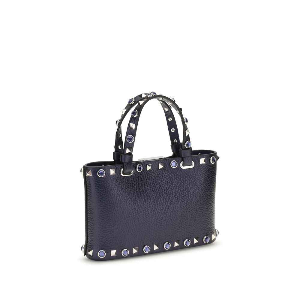 Valentino Garavani Black Calf Leather Bos Taurus Handbag