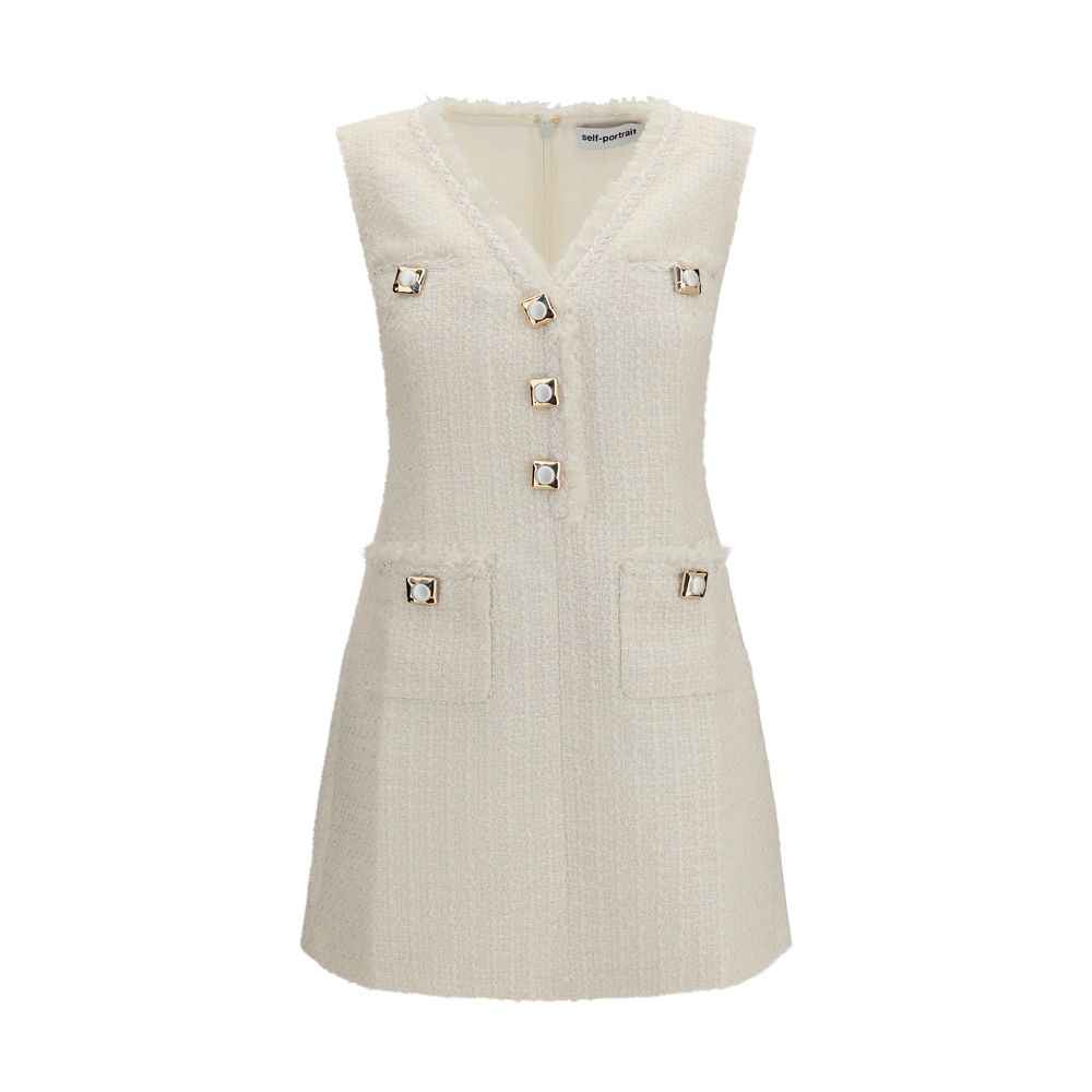 Self-Portrait Beige Polyamide Casual Dress