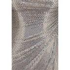 Self-Portrait Silver Polyester Cocktail Dress