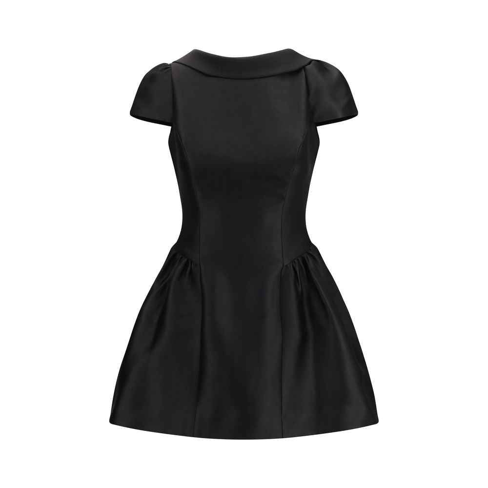 Self-Portrait Black Polyester Casual Dress